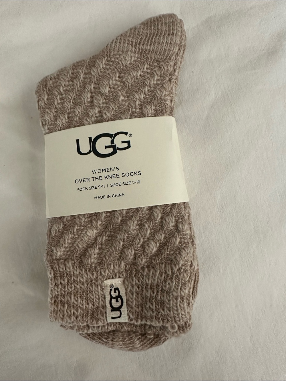 UGG Women's Cable Knit Socks — Taupe